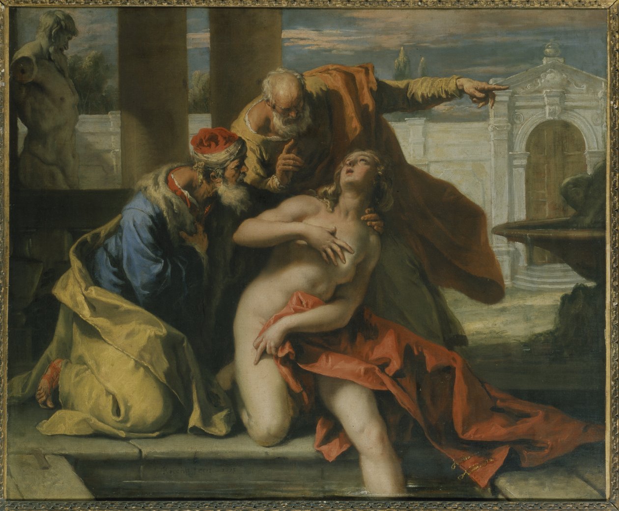 苏珊娜和长者（布面油画 作者 塞巴斯蒂亚诺·里奇（Sebastiano Ricci）