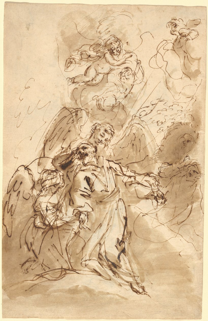 圣方济各的狂喜[直书] 作者 塞巴斯蒂亚诺·里奇（Sebastiano Ricci）