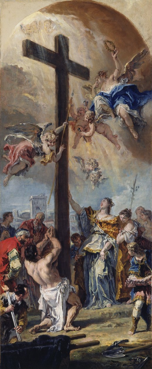 真十字架的升华》，1733年。 作者 塞巴斯蒂亚诺·里奇（Sebastiano Ricci）