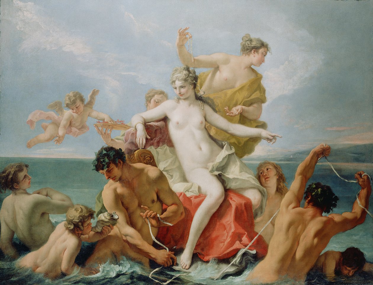 海洋金星的胜利，约1713年（布面油画） 作者 塞巴斯蒂亚诺·里奇（Sebastiano Ricci）