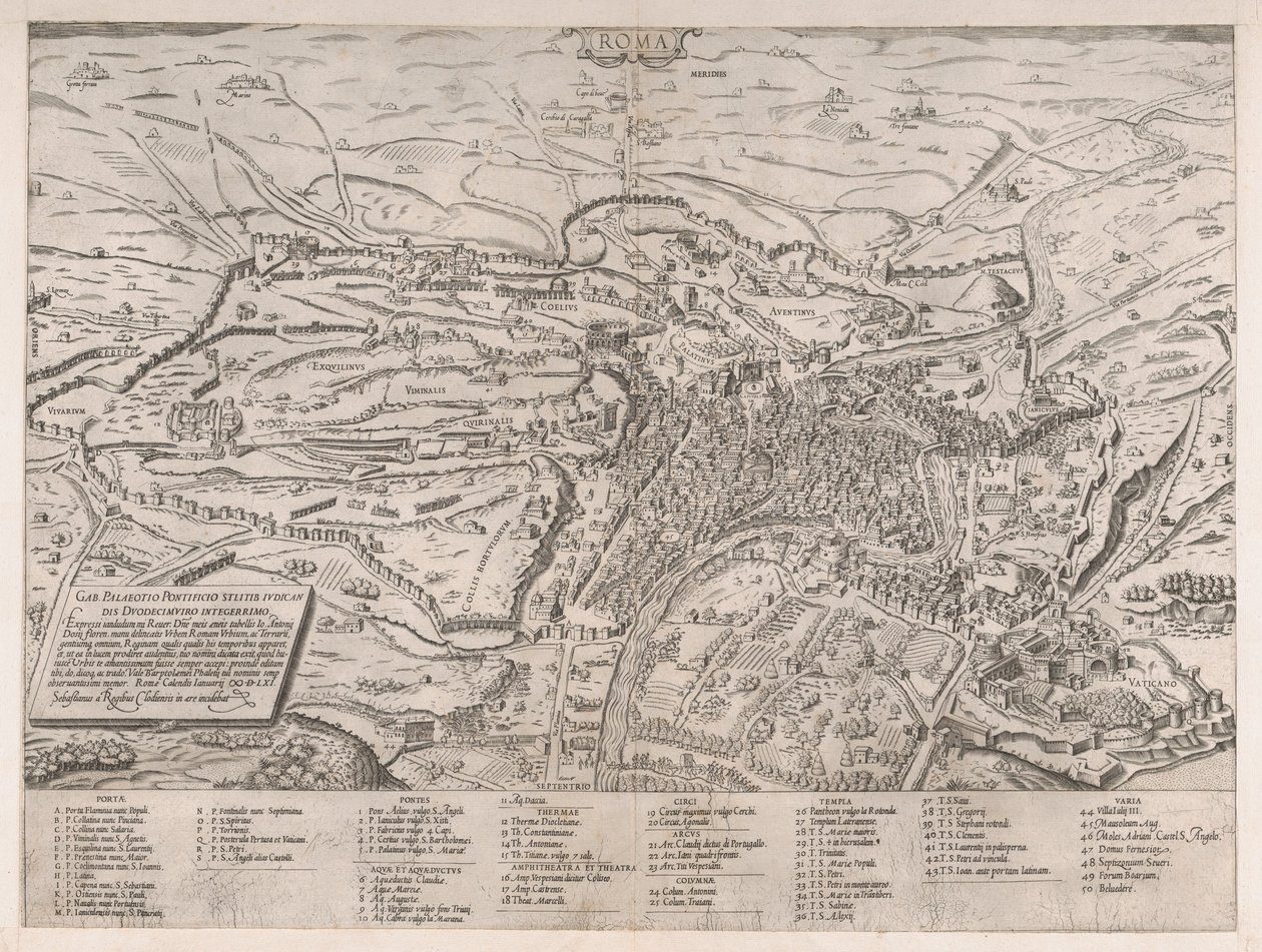 Speculum Romanae Magnificentiae：从北方看罗马，1561年，1561年。 作者 塞巴斯蒂亚诺迪雷