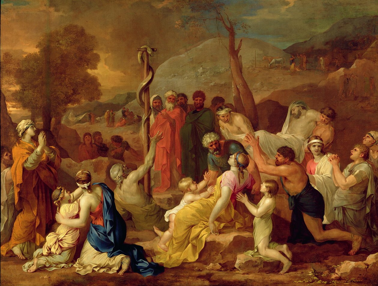 摩西和铜蛇，c.1653-54 作者 塞巴斯蒂安·波登（Sebastien Bourdon）