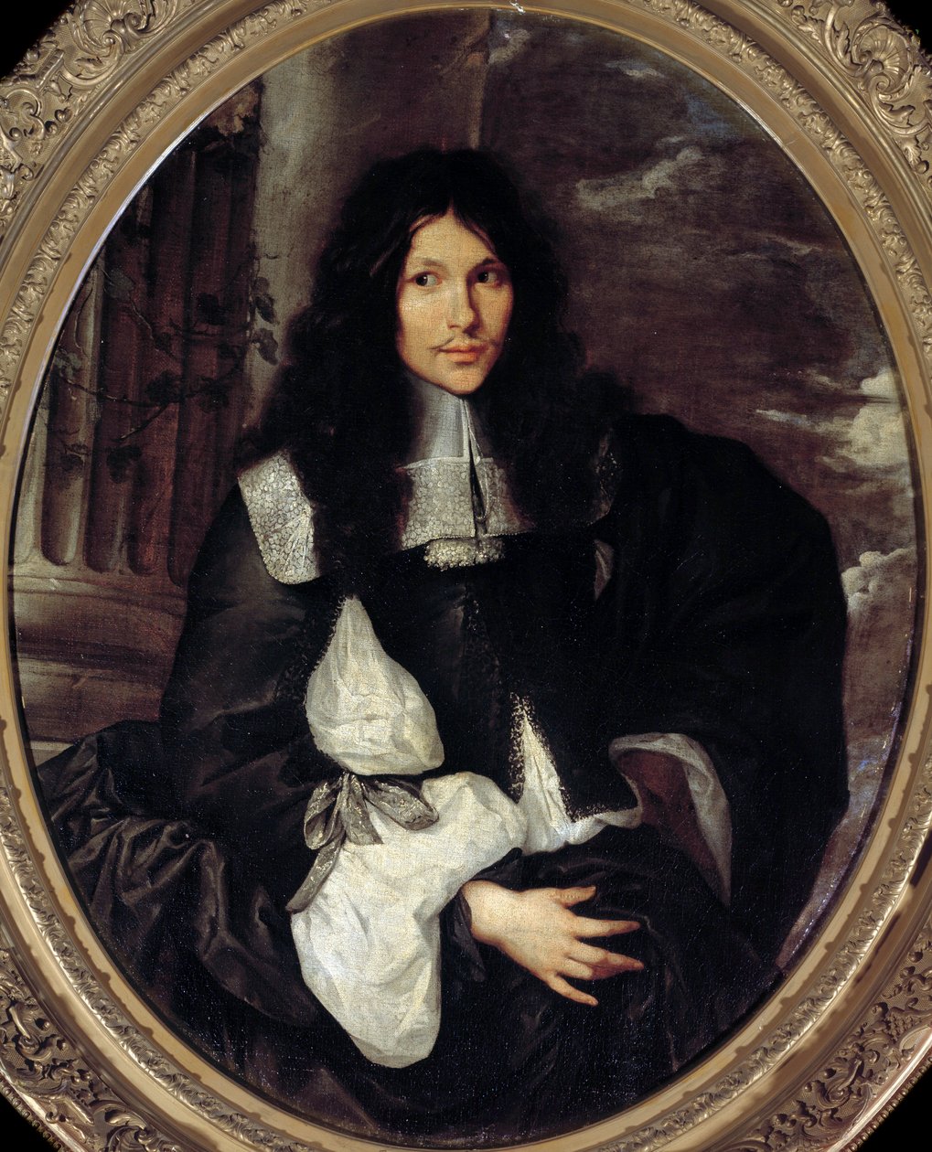 一个男人的肖像（长期假设 Jean Fouquet）。 塞巴斯蒂安·波登 (1616-1671) 学派的匿名绘画 作者 塞巴斯蒂安（学校）波登