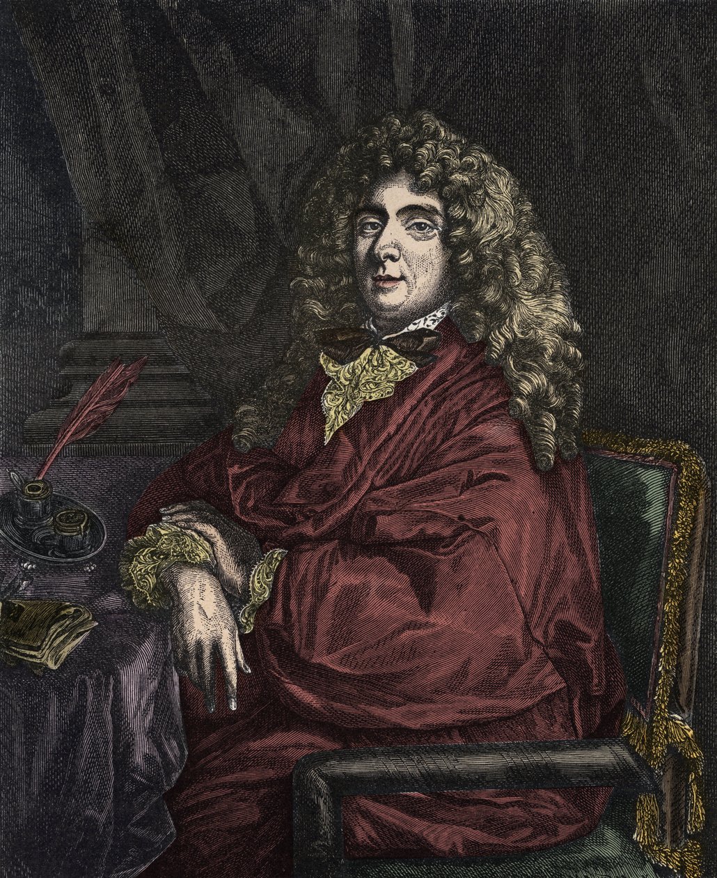 Jean-Baptiste Poquelin dit Moliere的肖像（Jean Baptiste Poquelin）。 作者 塞巴斯蒂安·波登（Sebastien Bourdon）