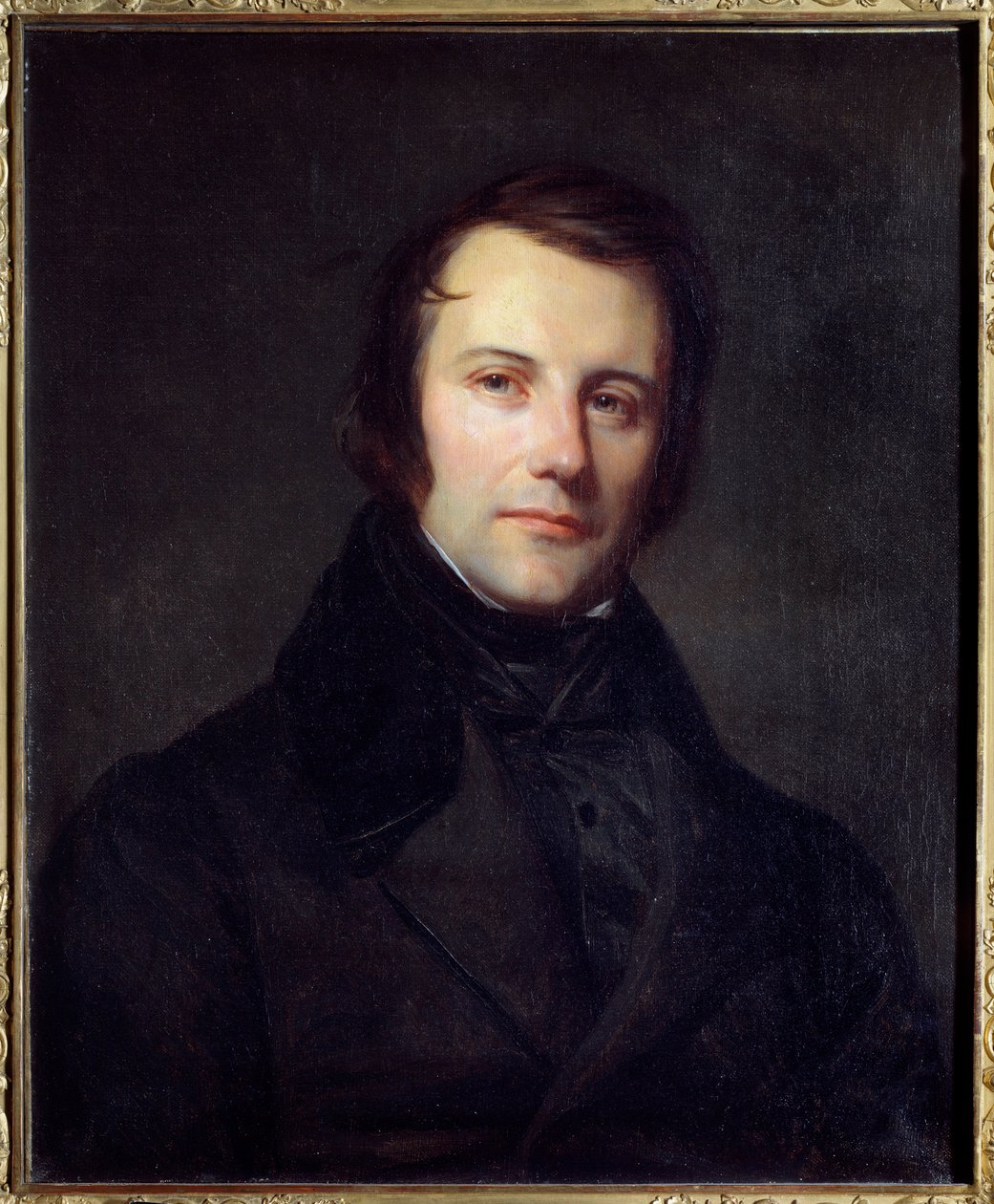 Edgar Quinet（1803-1875）在1848年占据了1848年。由Sebastien Cornu的绘画（1804  -  1870） 作者 塞巴斯蒂安（Sebastien Melchior Cornu）