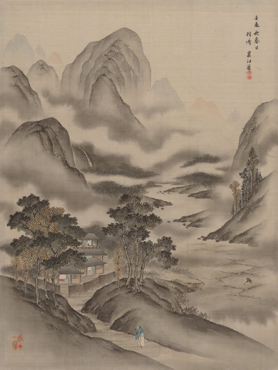 拜访朋友，1892年。 作者 关修子