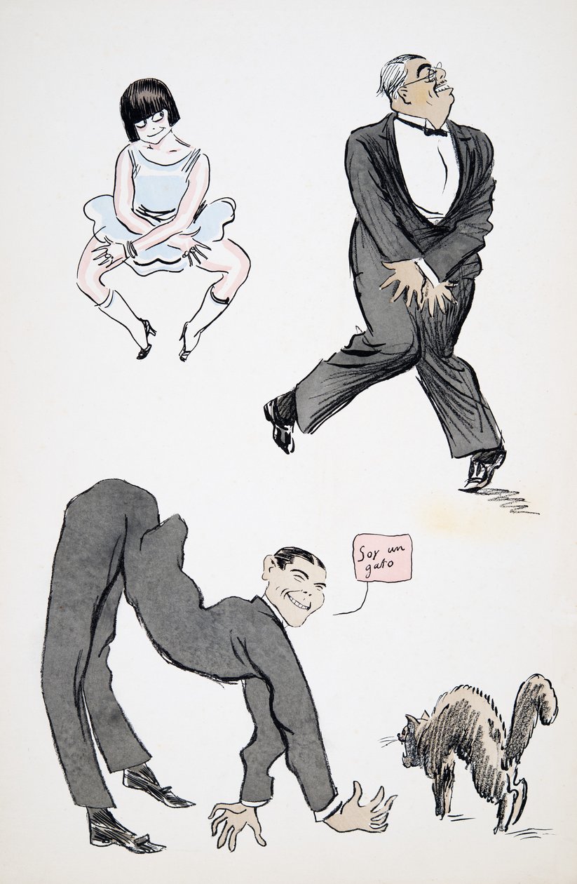 演示各种现代腿部动作的音乐，来自White Bottoms，pub。 1927年（色块打印） 作者 塞姆