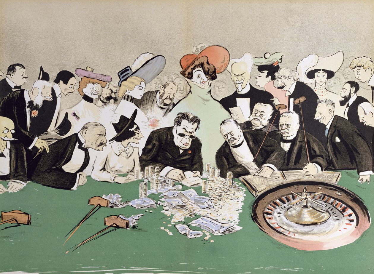 蒙特卡洛赌场的赌徒。 c.1910 作者 塞姆