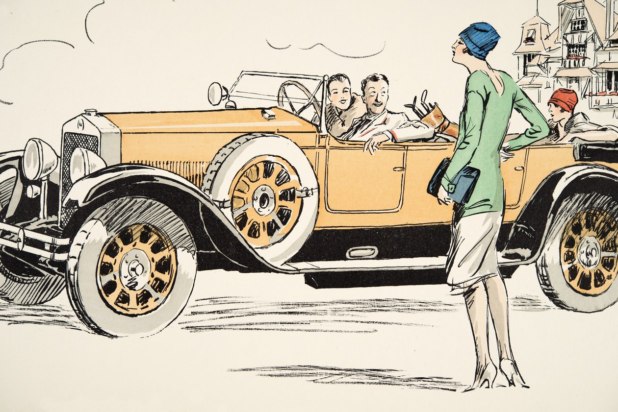 来自Deauville的高尔夫球场，来自White Bottoms，酒吧。 1927年（色块打印） 作者 塞姆