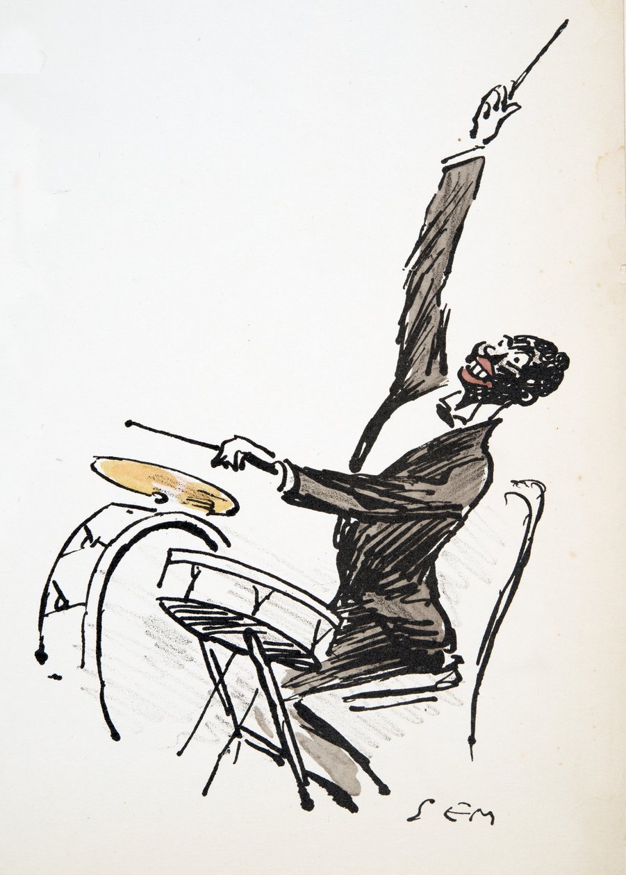 鼓手，来自White Bottoms，酒吧。 1927年（色块打印） 作者 塞姆