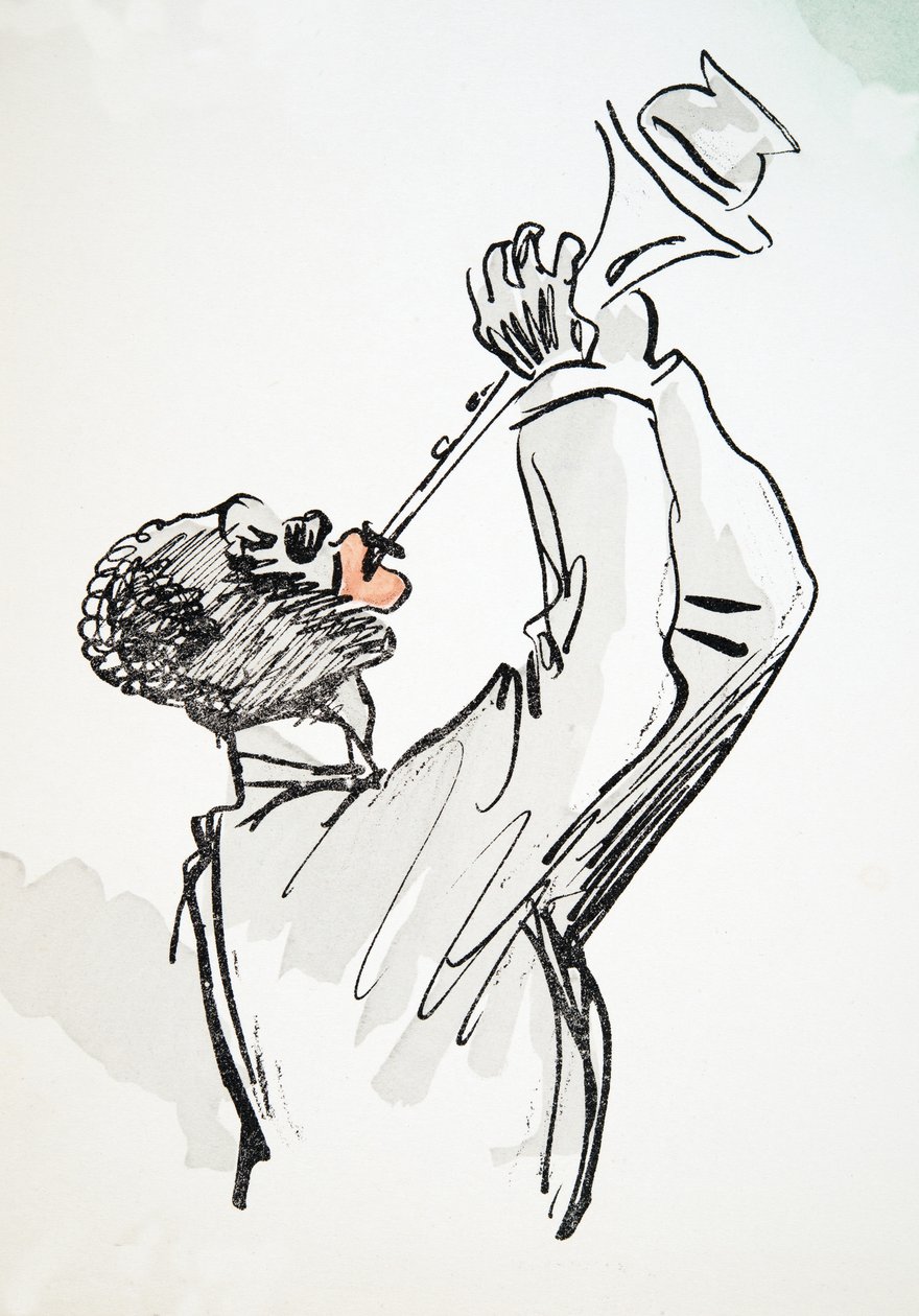 小号播放器，来自White Bottoms，酒吧。 1927年（色块打印） 作者 塞姆