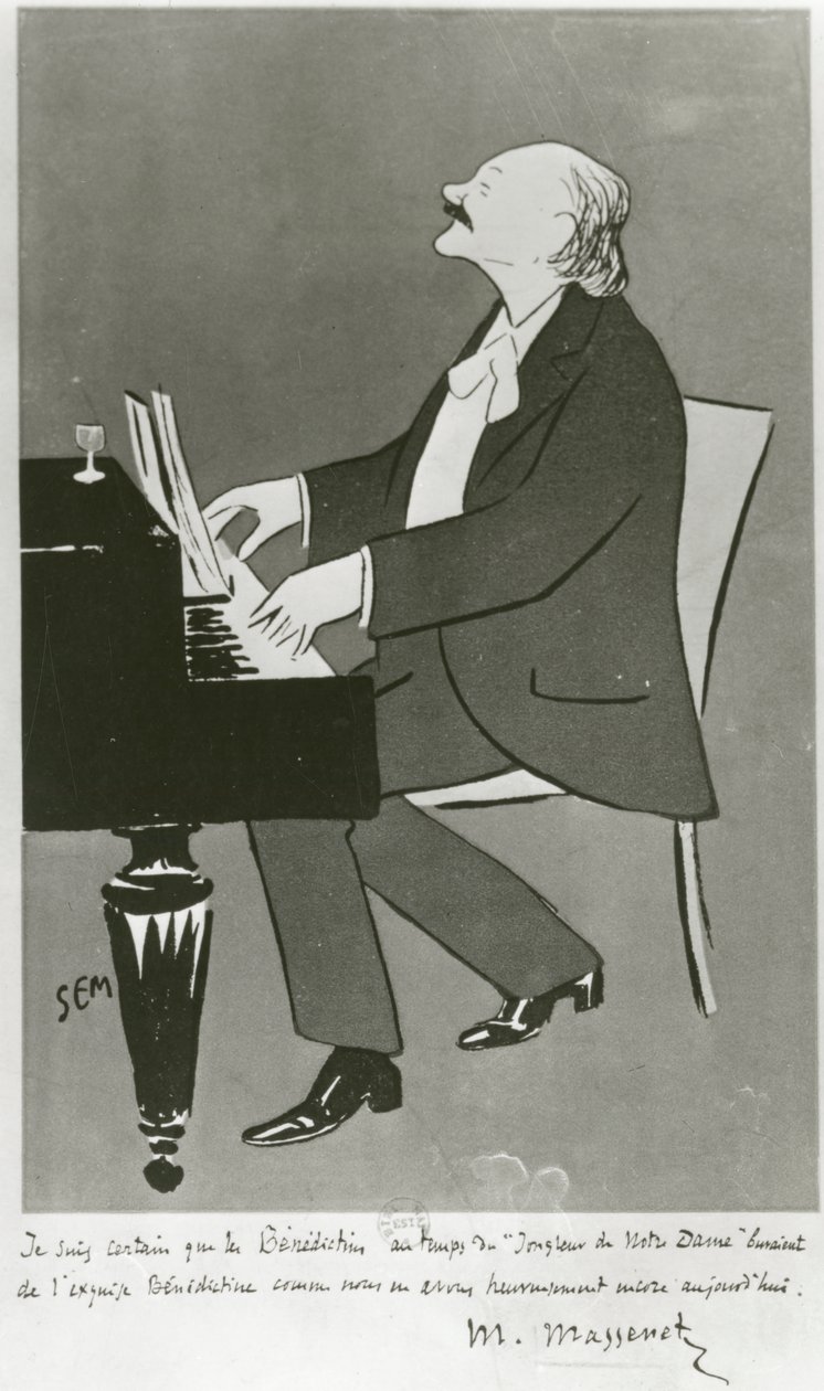 French composer Jules Massenet playing (drawing) 作者 塞姆