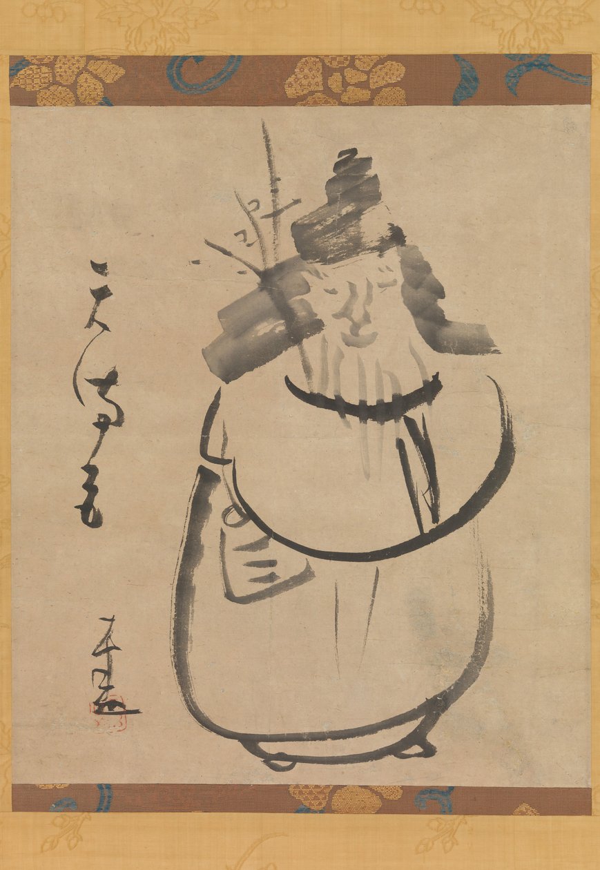 天满宫》，菅原道真饰演的天神到中国旅行，19世纪初。 作者 仙溪吉本