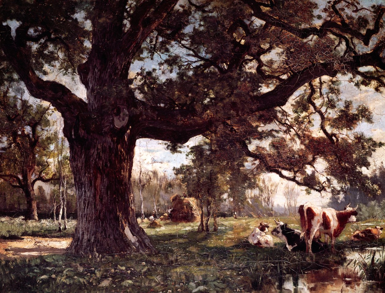 风景画，塞拉菲诺·德·蒂沃利（Serafino de Tivoli，1826-1892 年）创作。 作者 Serafino de Tivoli
