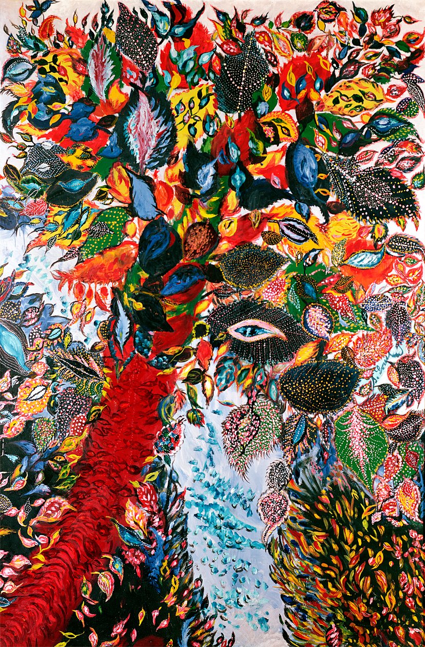 天堂之树》，约 1929 年（布面油画） 作者 塞拉芬娜（1864年1942年）路易斯