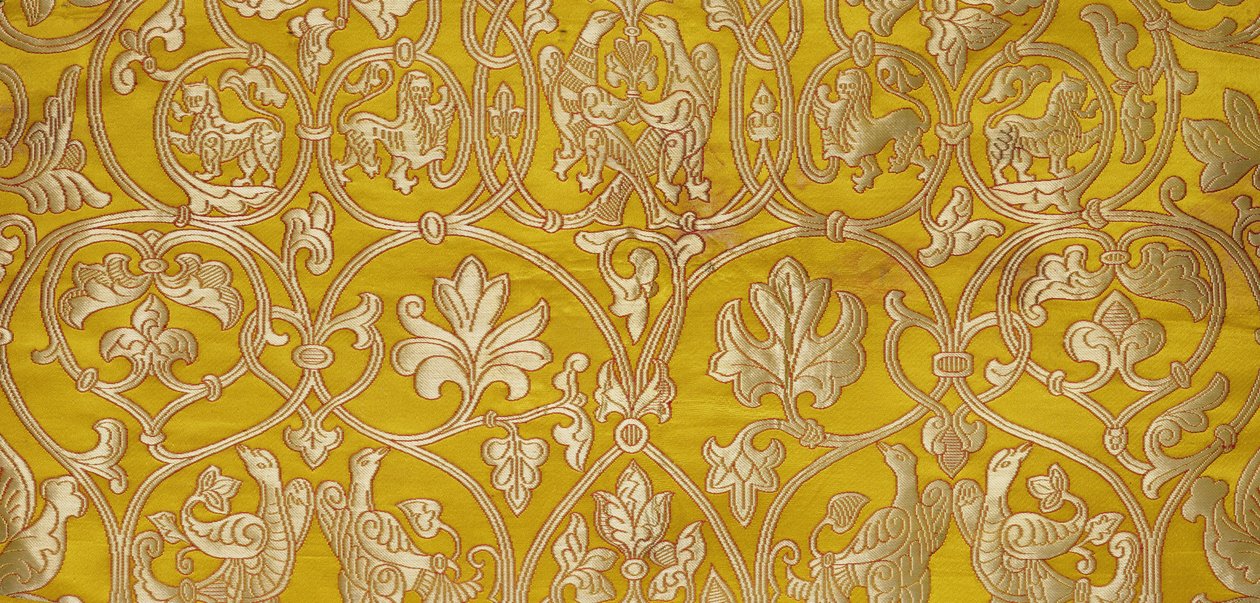 Olovyanishnikov Manufactory Gold Brocade，20世纪初（纺织品） 作者 谢尔盖·瓦什科夫（Sergei Vashkov）