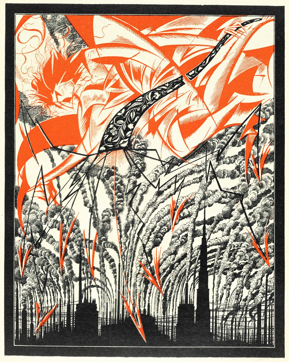 海报与污染拟人化，c.1920 作者 谢尔盖·瓦西列维奇·契kh宁