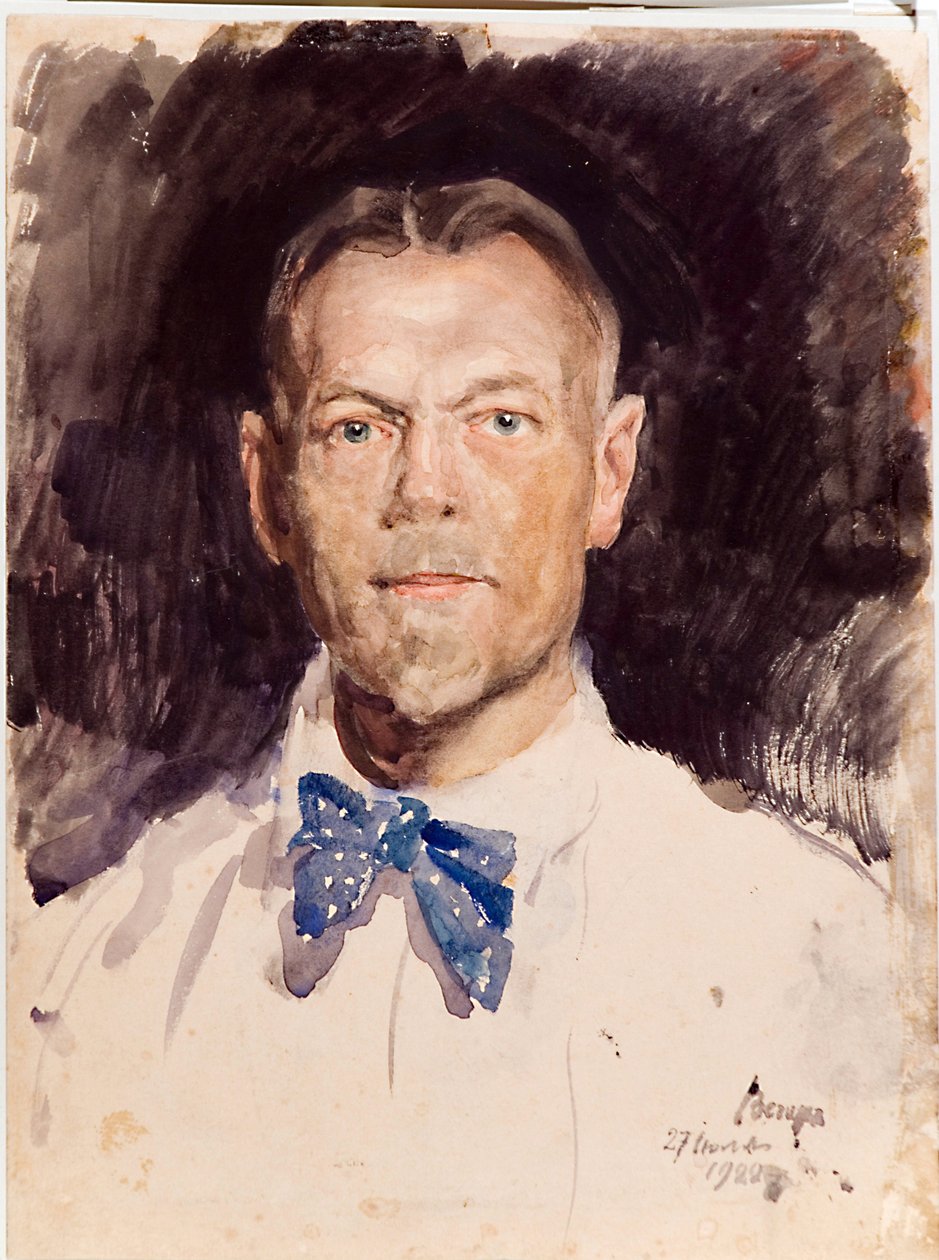 Autoportrait - Oeuvre de Sergei Arsenyevich Vinogradov (1869-1938) 作者 谢尔盖·阿塞涅维奇·维诺格拉多夫