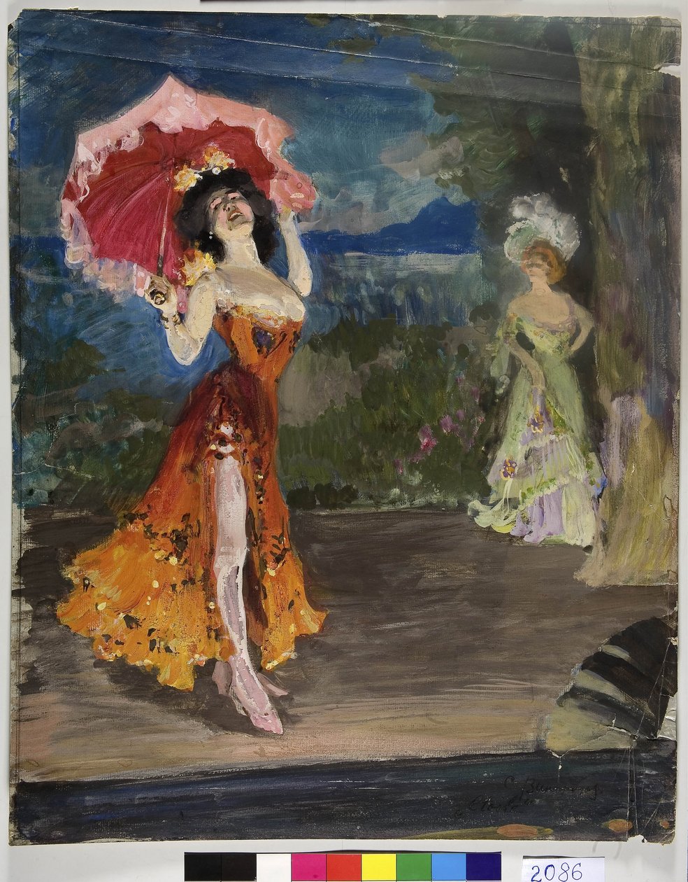 Dancer - Vinogradov, Sergei Arsenyevich (1869-1938) - Early 1900s - Tempera on paper - 作者 谢尔盖·阿塞涅维奇·维诺格拉多夫
