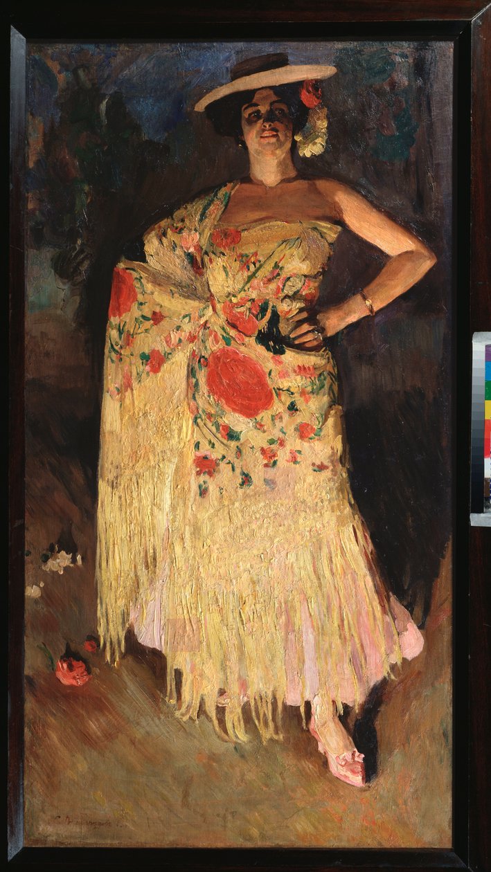 舞者》--谢尔盖-阿尔谢尼耶维奇-维诺格拉多夫（1869-1938 年）的油画，布面油画 作者 谢尔盖·阿塞涅维奇·维诺格拉多夫