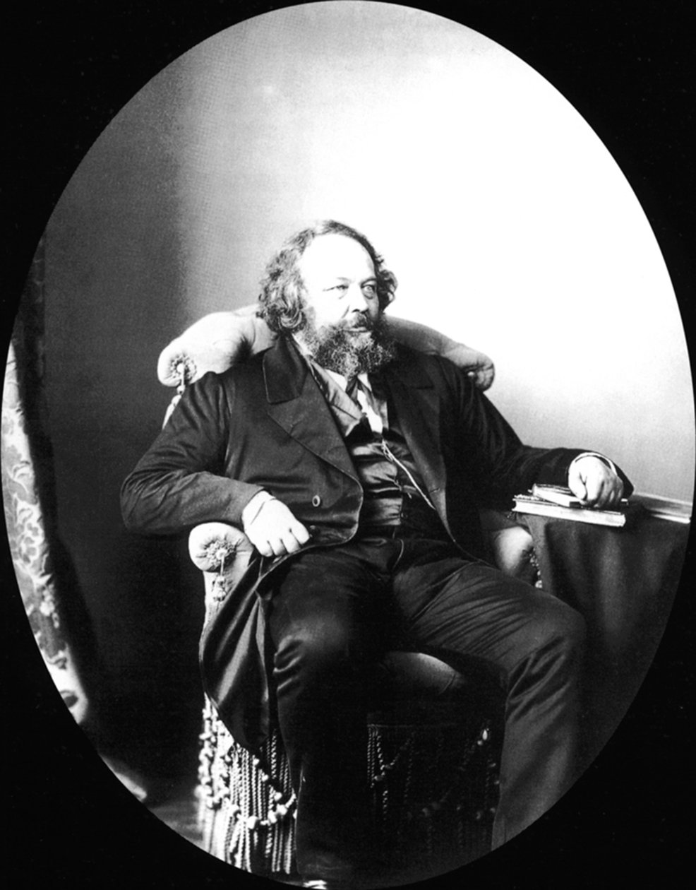米哈伊尔·巴库宁（Mikhail Bakunin），俄国革命者和无政府主义理论家，1863年 作者 谢尔盖（Sergei Lvovich Levitsky）