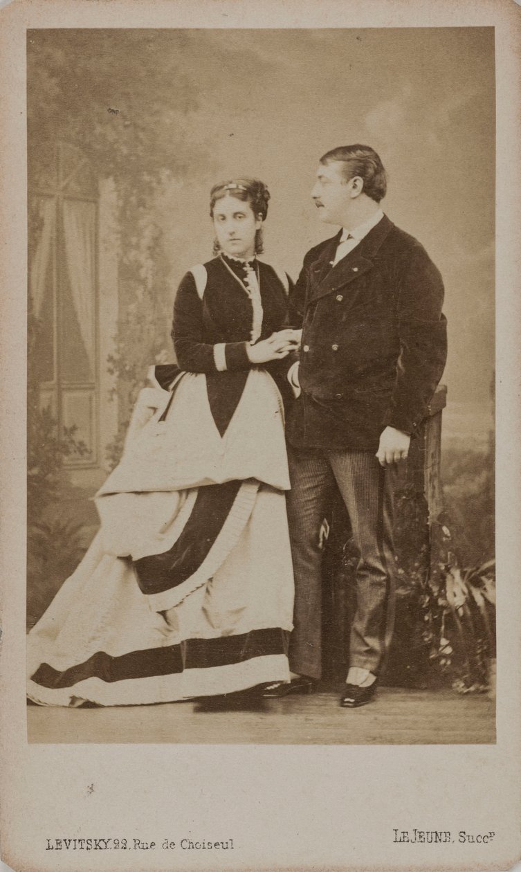 保罗-帕夫洛维奇-德米多夫，1839-1885年圣多纳托第二王子，与他的妻子玛丽亚...，1863年。 作者 谢尔盖（Sergei Lvovich Levitsky）