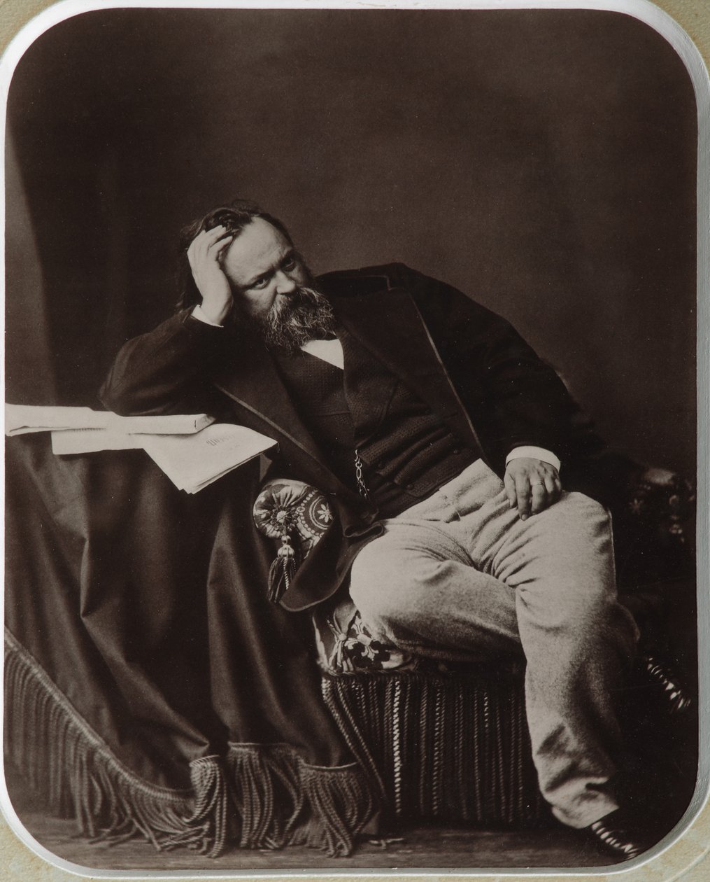 亚历山大·伊万诺维奇心形肖像1812-1870，1861年 作者 谢尔盖（Sergei Lvovich Levitsky）