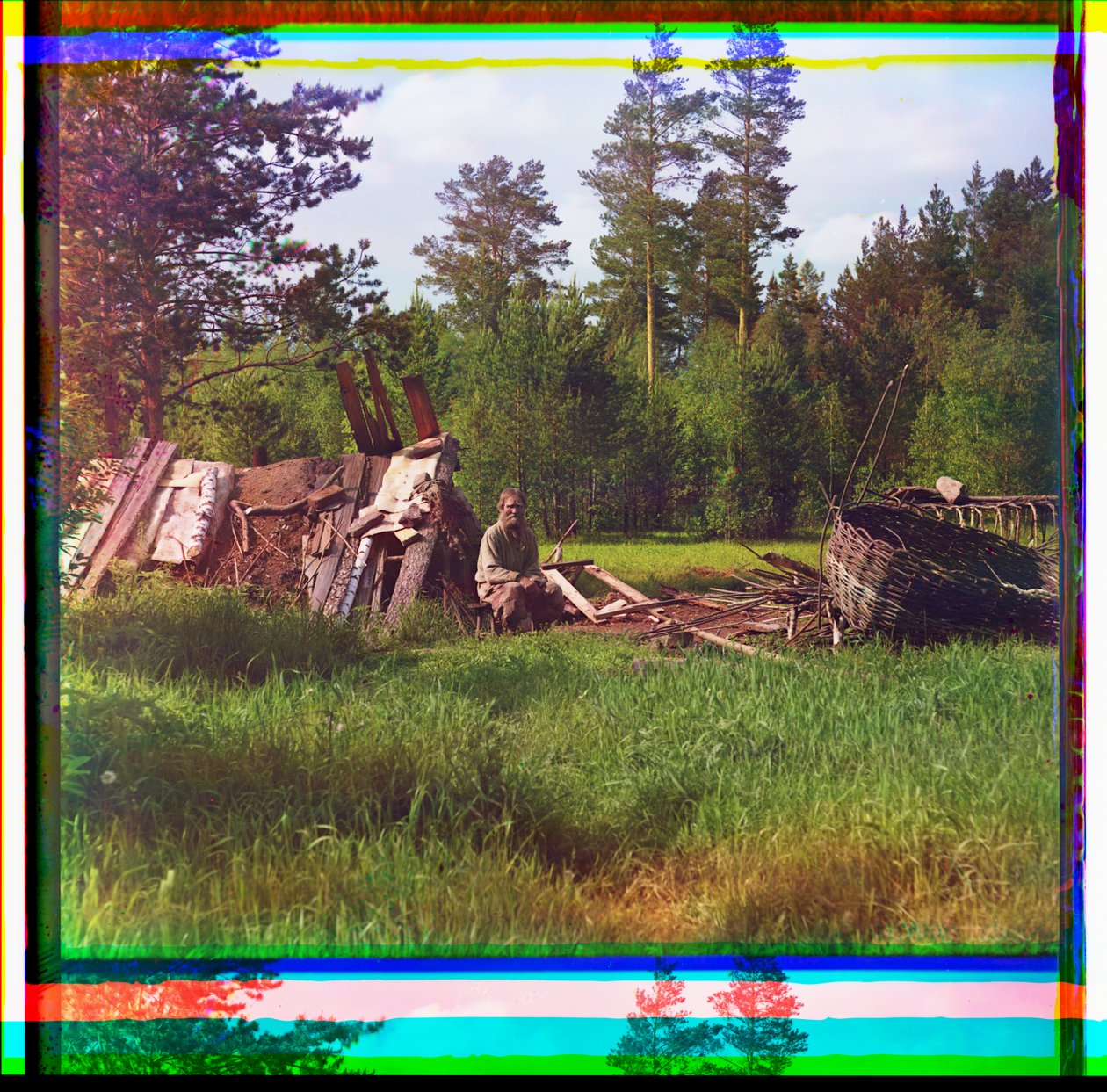 俄罗斯乌拉尔山脉地区定居者的小屋 作者 谢尔盖·米哈伊洛维奇（Sergei Mikhailovich）