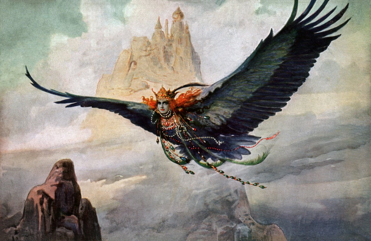 幻想曲，约 1900 年（明信片） 作者 谢尔盖·谢尔盖耶维奇·索洛姆科