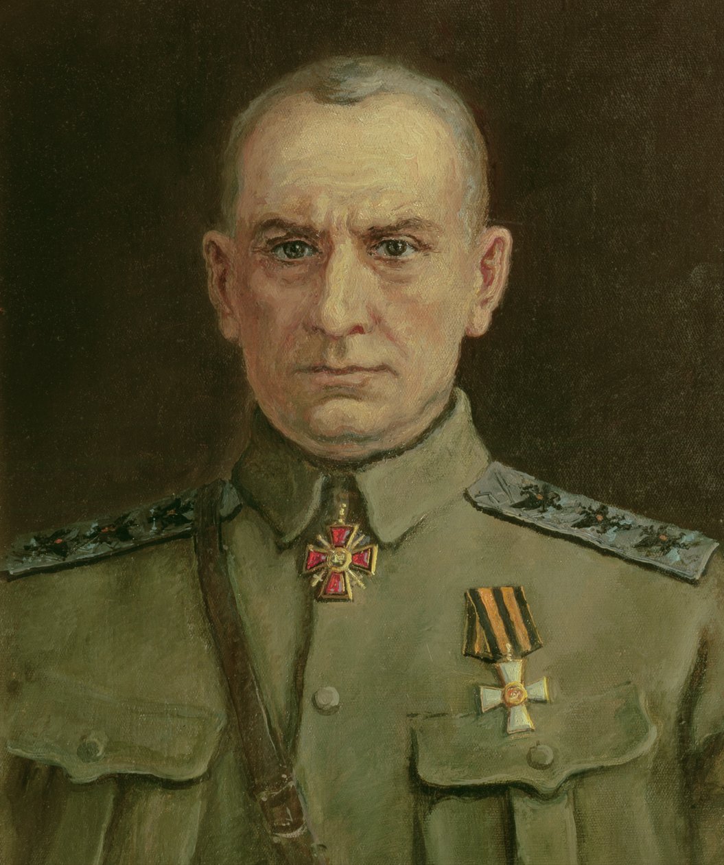 最高统治者和俄罗斯海军上将高尔察克 (1874-1920)（布面油画） 作者 谢尔盖·瓦列诺维奇笔