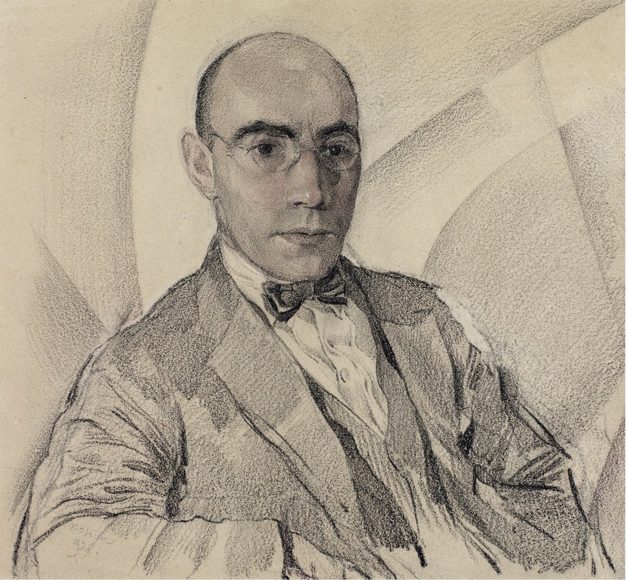 艺术家和摄影师Miron Sherling的肖像1880-1958 作者 谢尔盖·瓦西列维奇·契kh宁