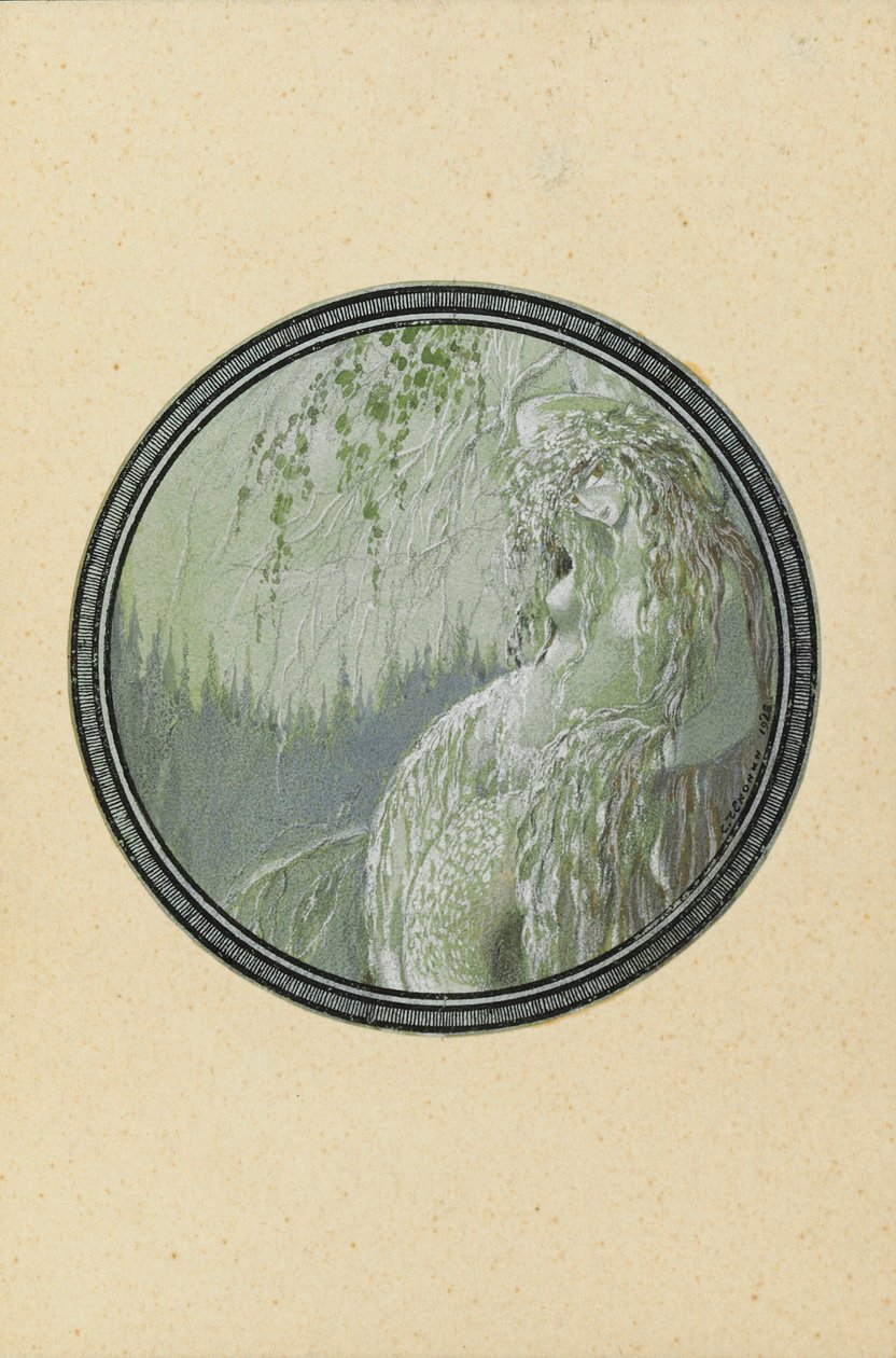 鲁萨尔卡。普希金（A. Pushkin），1921-1926年为鲁斯兰（Ruslan）和柳德米拉（Lyudmila）诗作插图。 作者 谢尔盖·瓦西列维奇·契kh宁