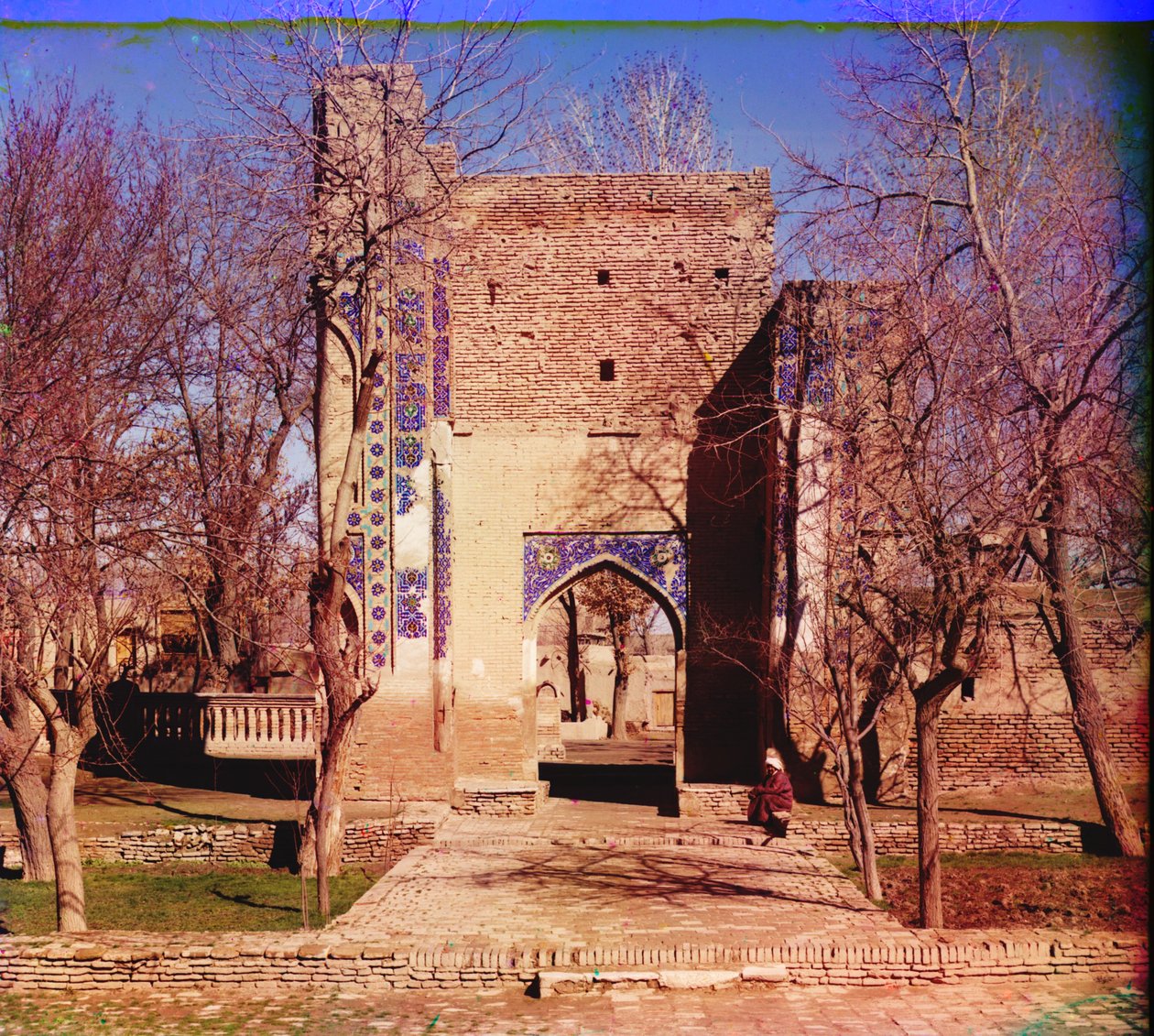 1905年至1915年，入口于Gur-Emir（国王之墓）撒马尔罕 作者 谢尔盖·普罗库丁·高斯基