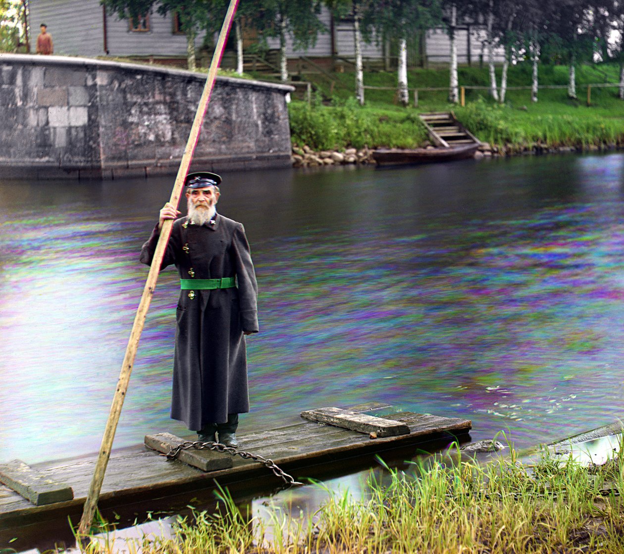 Pinkhus Karlinskii，八十四岁：服务六十六年，切尔尼戈夫水闸主管，Mariinskii运河和河流系统，俄罗斯帝国，1909年 作者 谢尔盖·普罗库丁·高斯基
