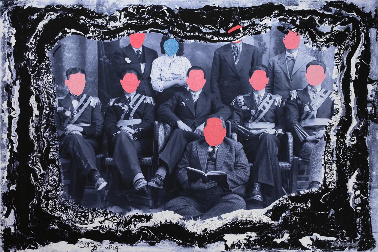 自由之家的聚会，2019（混合媒介） 作者 塞尔吉斯·阿达莫斯
