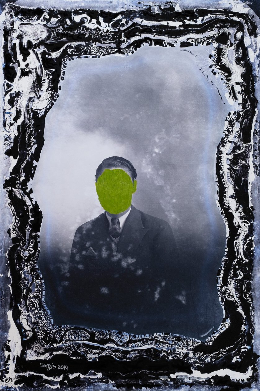 独自摆姿势的年轻绅士，2019（混合媒介） 作者 塞尔吉斯·阿达莫斯