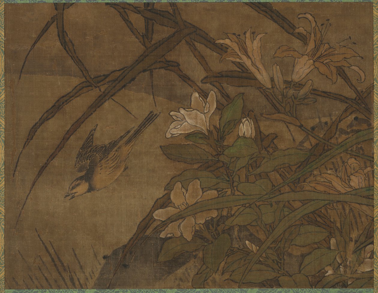 鸟和花，14世纪中期-15世纪初。 作者 SesshûTôyô