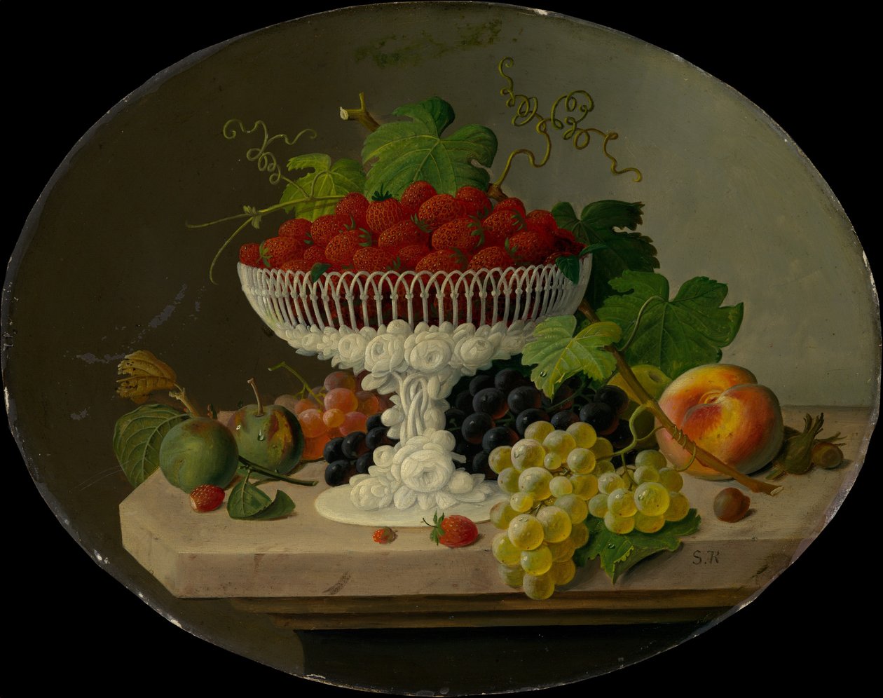 静物与蜜饯草莓，1865-70年。 作者 塞弗林罗森