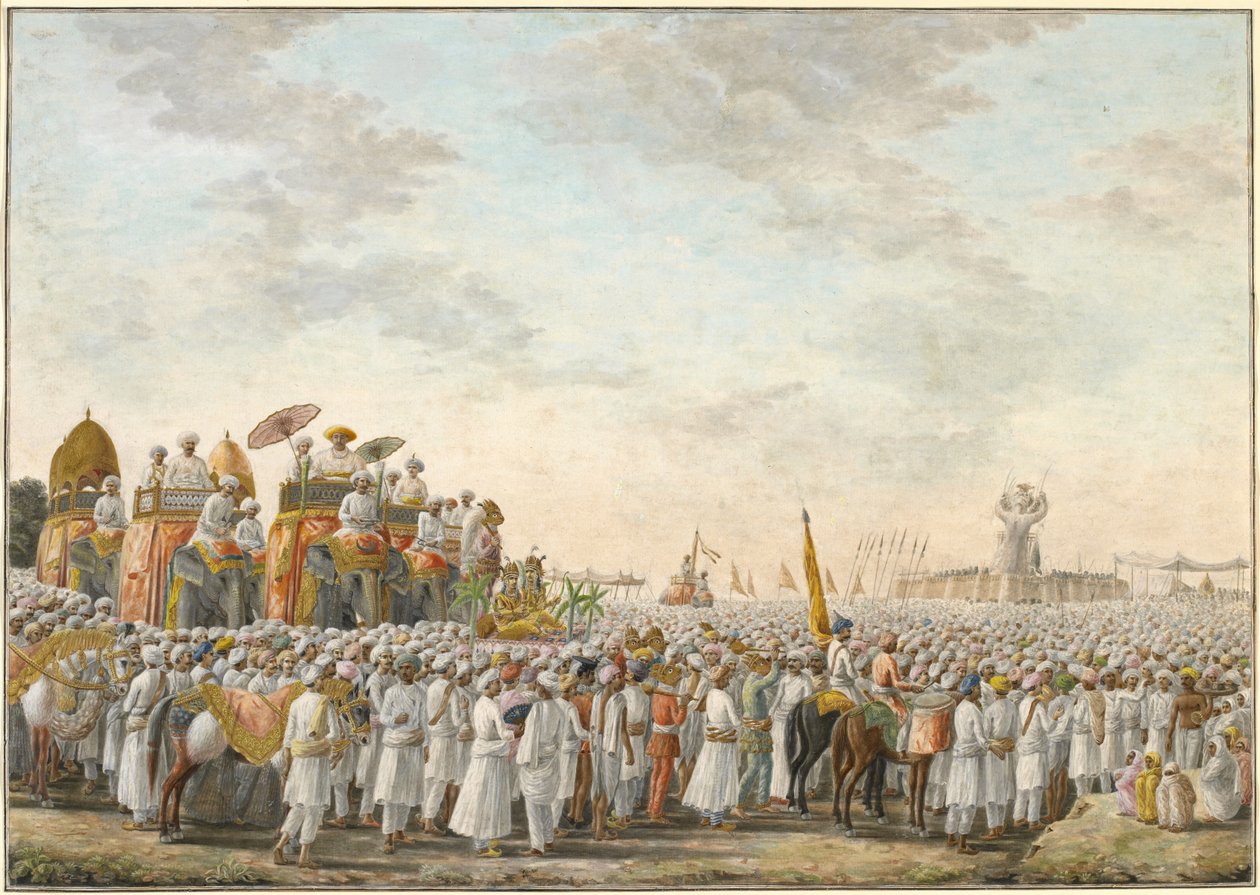 Mailah-Jahn，1807-30（水粉和石墨，纸上有金） 作者 塞瓦克·拉姆（Sewak Ram）