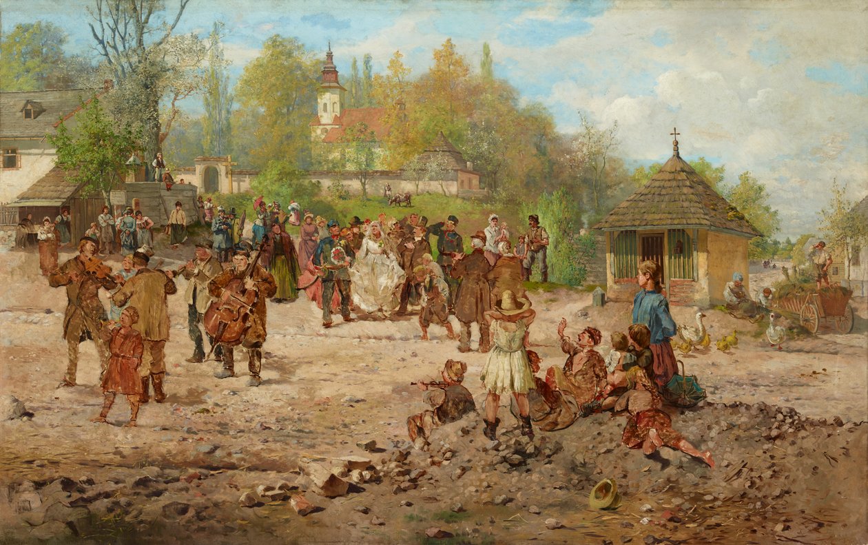 萨尔瓦托的婚礼（布面油画） 作者 Seweryn Bieszczad