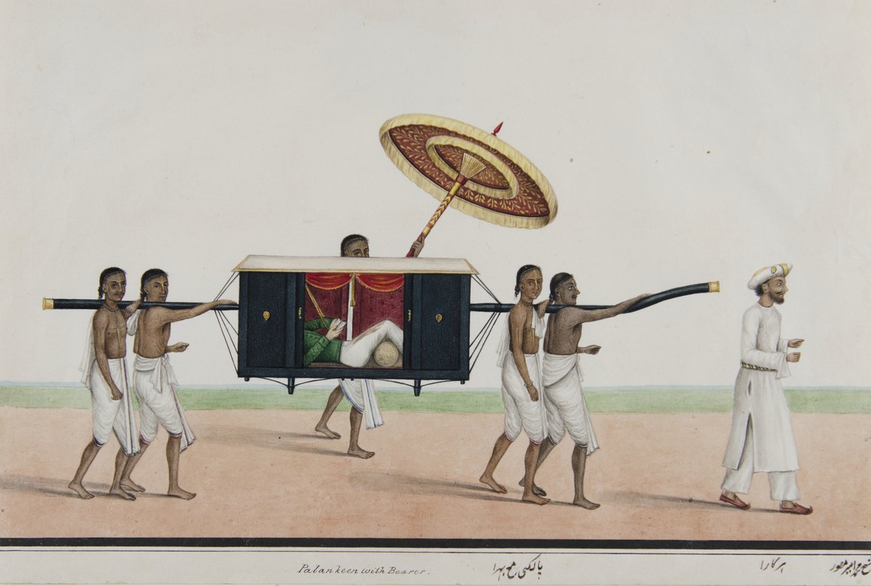 托马斯·霍尔洛伊德（Thomas Holroyd）于1835年在他的轿里读书 作者 Karraya的Shaik Muhammad Amir