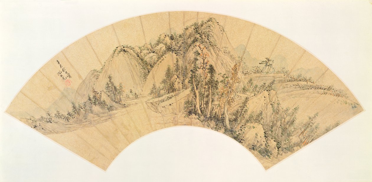 粉丝描绘景观（墨水在纸上） 作者 沉世忠