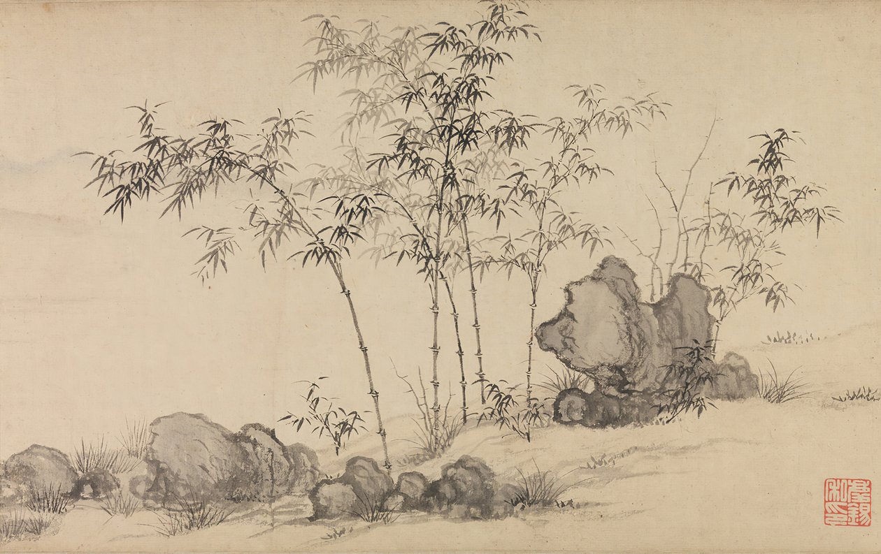 竹林，14世纪末。 作者 沉迅