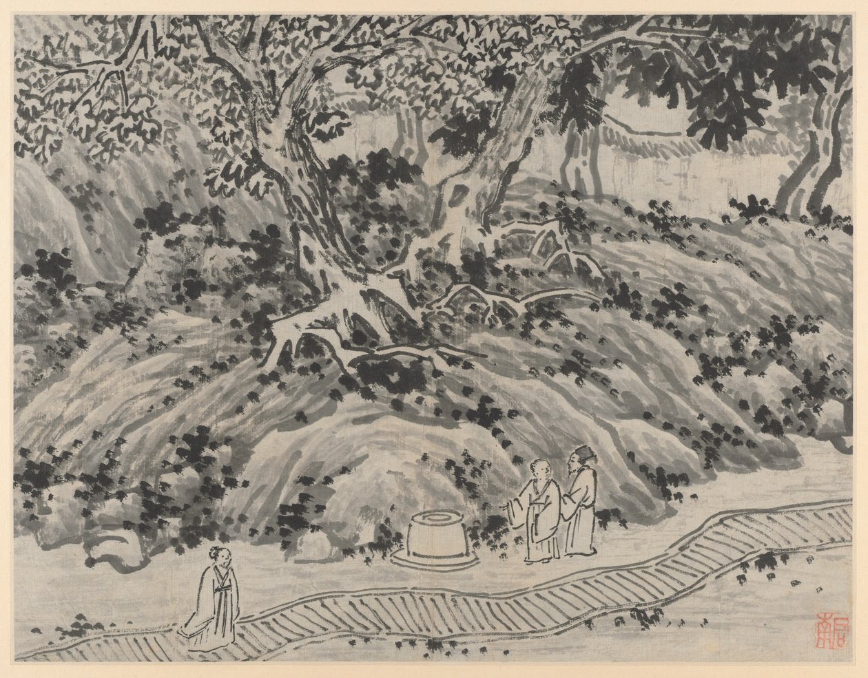 1490年后的《苏奇：老虎愚人》，虎丘十二景。 作者 神舟