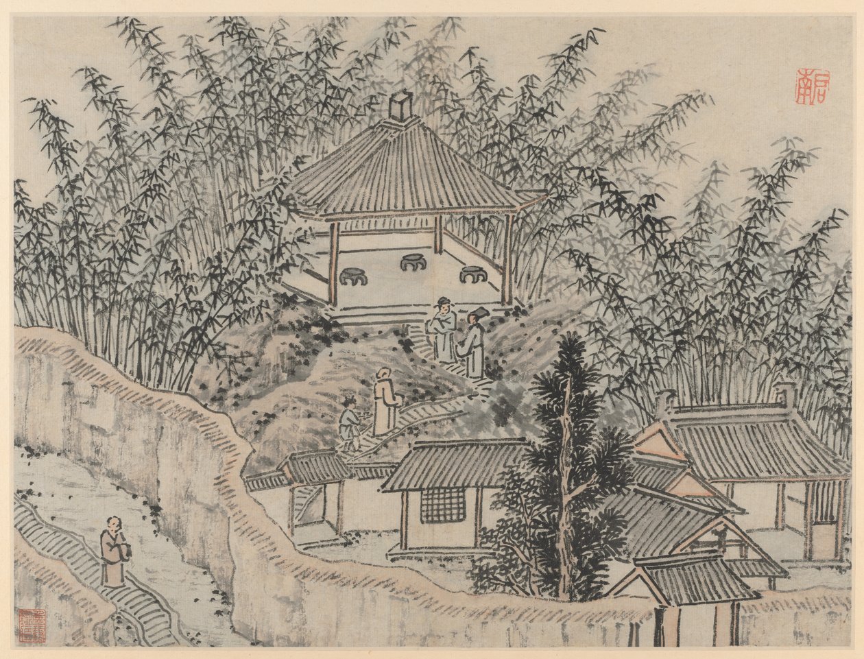 苏州虎丘十二景：1490年后的虎丘竹亭。 作者 神舟