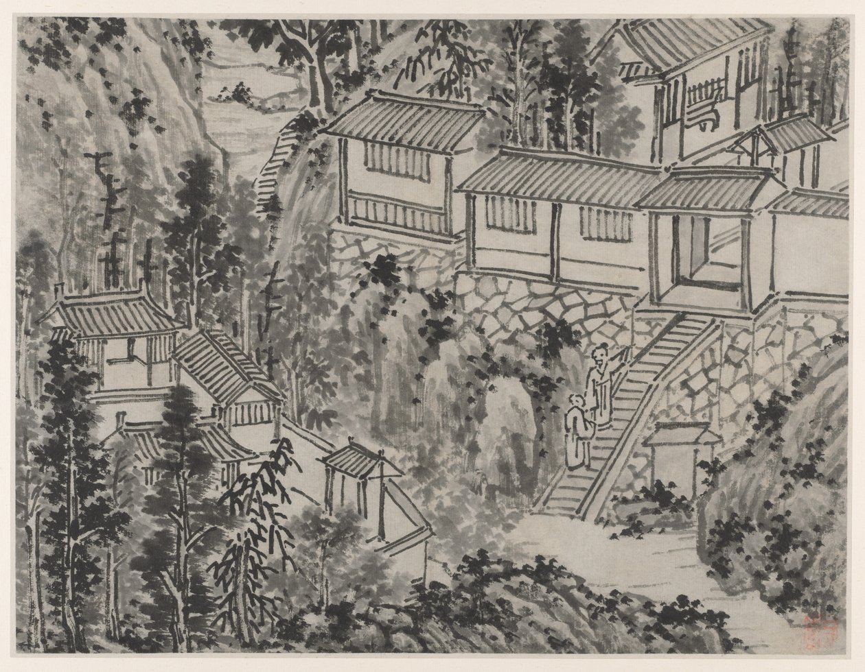 苏州虎丘十二景：1490年后的松林撤退。 作者 神舟