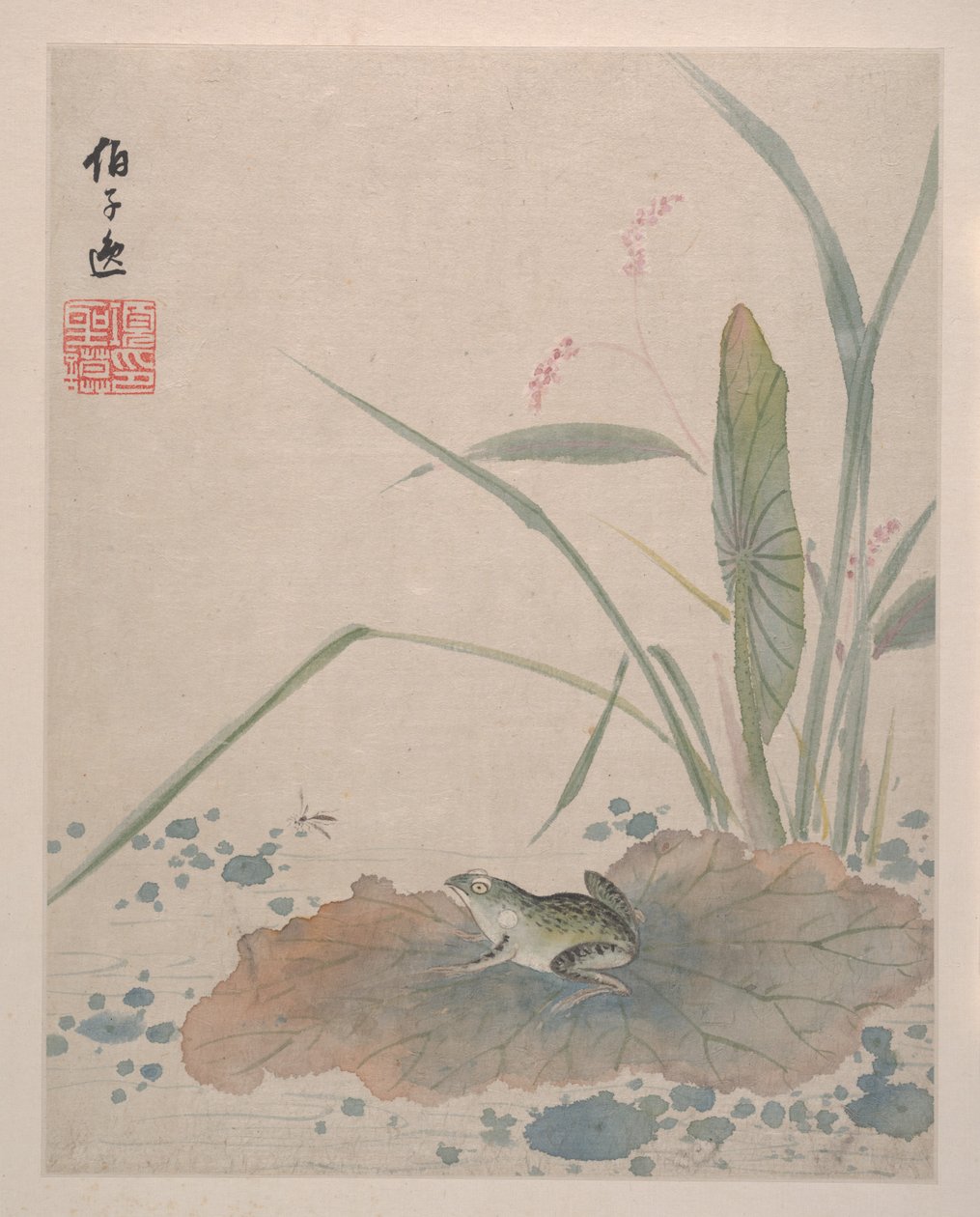 风景、花和鸟，1639 年（八幅画的画册；纸本水墨和彩色画） 作者 圣摩乡