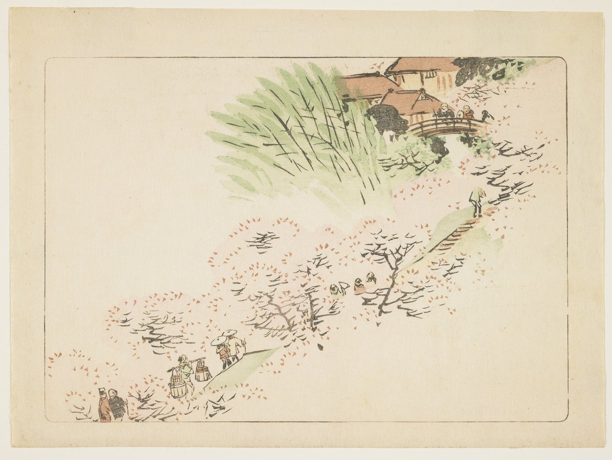 山樱花，c。 1877年 作者 Shibata Zeshin