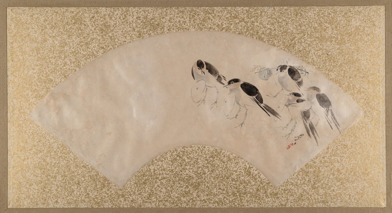 鸟类，十九世纪末。 作者 Shibata Zeshin