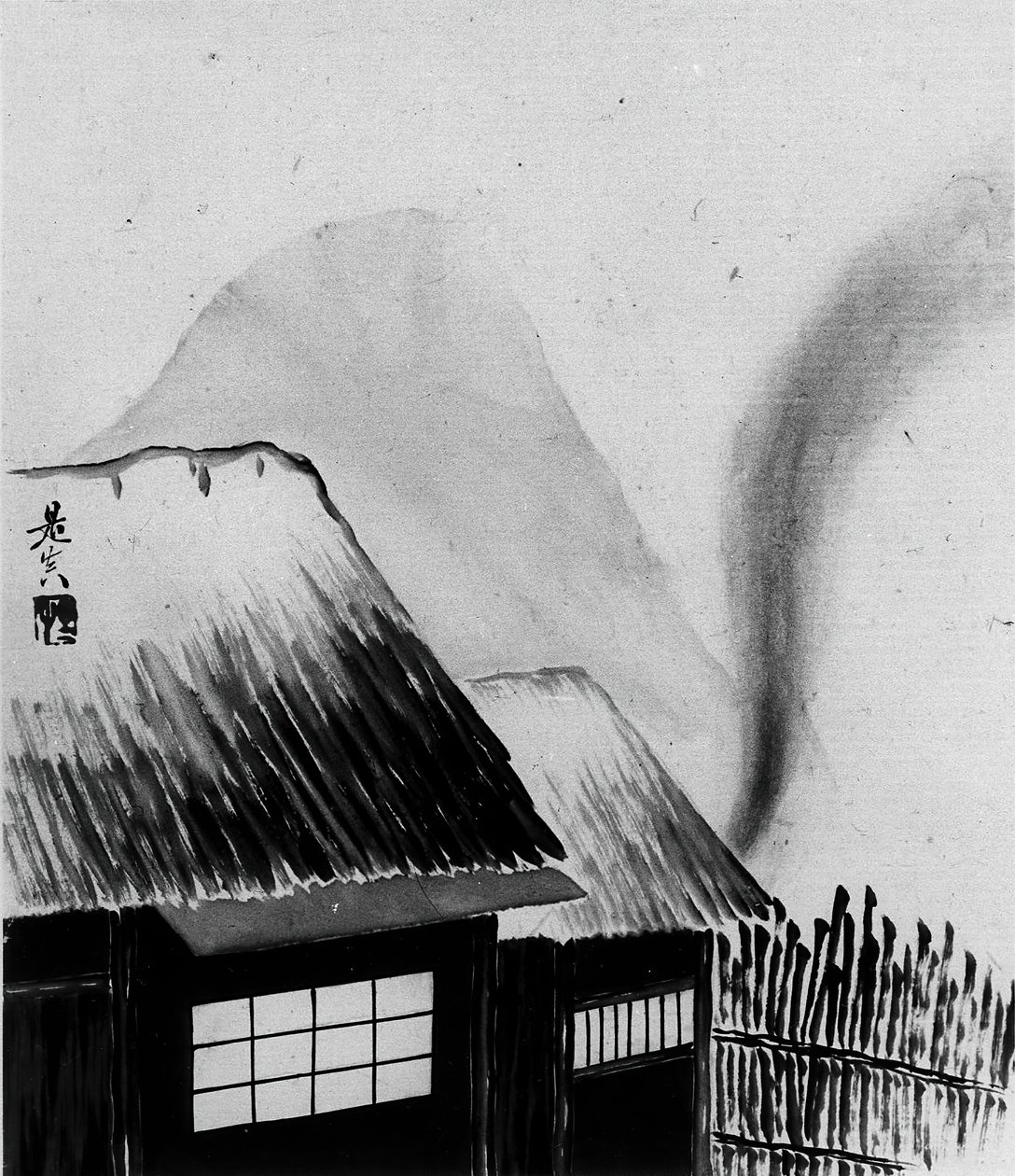 山寨和山，19世纪。 作者 Shibata Zeshin